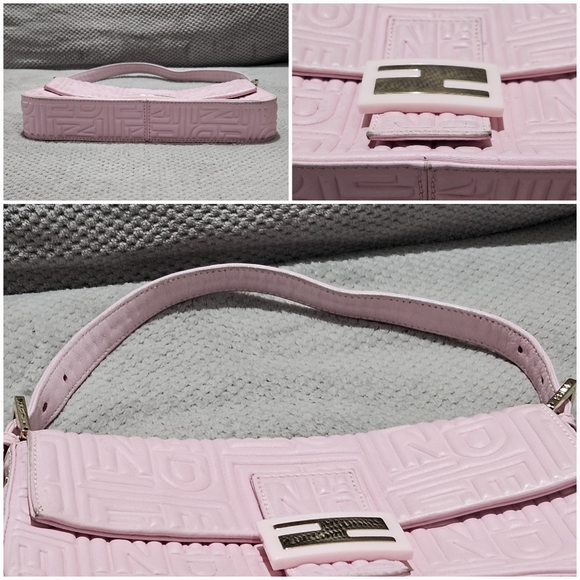 FENDI Baguette bag Leather Vintage FF Logo - Picture 12 of 16